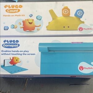 Plugo Count and Gamepad Hands-on Math Kit - Yellow and Blue